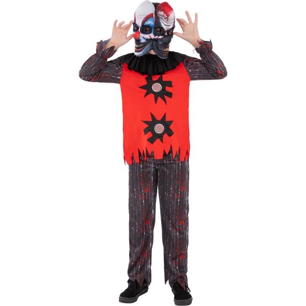 Smiffys - Costume "Chuckles Il Clown"" Per Bambini SM3475 (110-116) (Rosso/Nero)"-image