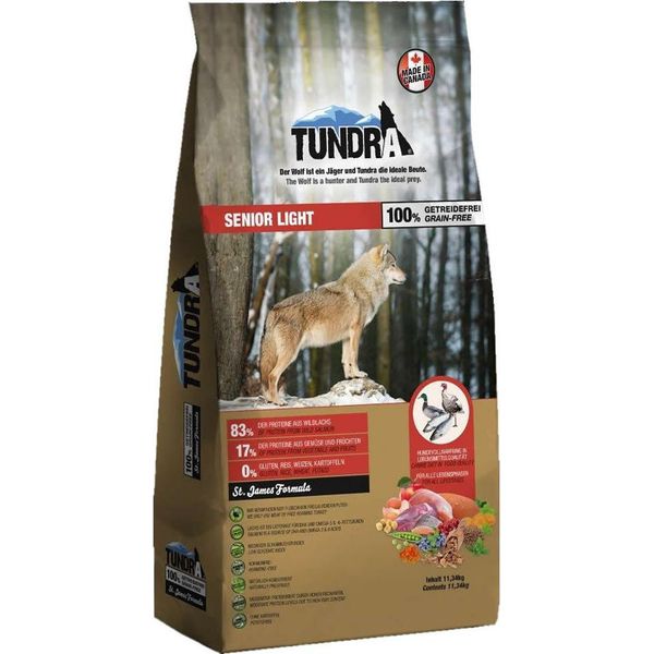 Tundra Dog Crocchette Senior/Light Tacchino, Pollo E Salmone 11,34 Kg-image