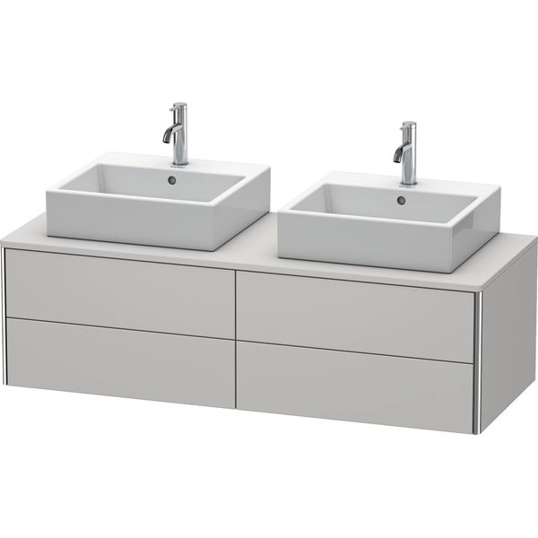 Duravit Xsquare Meuble Sous-Vasque Sur Console Suspendu, Pour Deux Vasques, 4 Tiroirs, 1400X400X548Mm, XS4916B3939, XS4916B3939-image