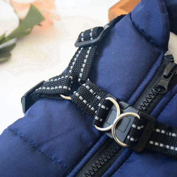 Abbigliamento Per Cani Cappotto Per Cani Giacca Foderata In Pile Tuta Impermeabile Antivento Gilet Caldo Con Pettorina Per Cani Di Piccola E Media Taglia-image