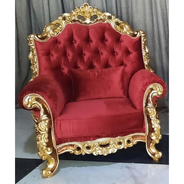 Casa Padrino Poltrona Barocca Rosso / Marrone / Oro - Sontuosa Poltrona Da Salotto - Mobili Da Salotto In Stile Barocco - Mobili In Stile Barocco - Arredamento Barocco - Arredamento Da Salotto-image