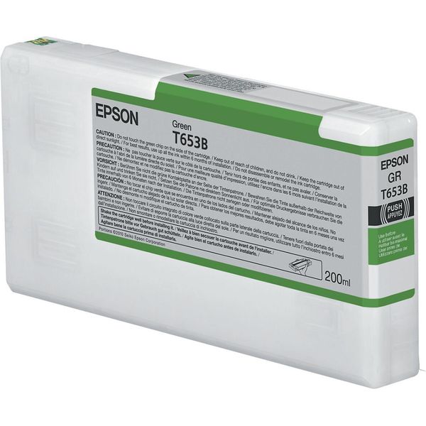 Epson T653B Green Ink Cartridge (200Ml) Cartuccia D'inchiostro 1 Pz Originale-image