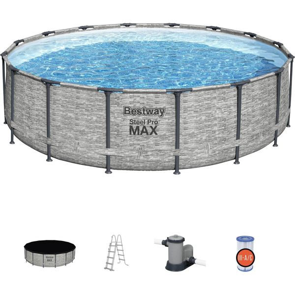 488 X 122 Cm 11In1 Piscina Da Giardino Con Telaio Bestway 5619E-image