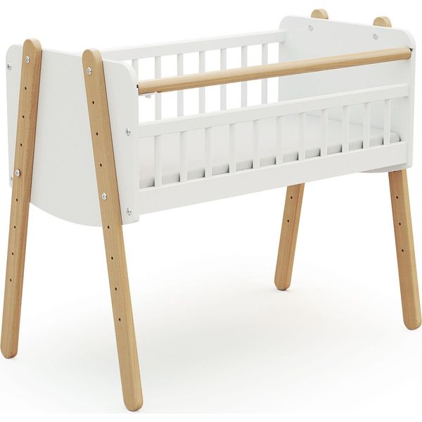 AT4 - Culla Co-Sleeping Pirate Legno - Bianco/Faggio Natural - 87 X 50 X 74 Cm-image