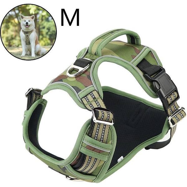 Pettorina Traspirante Per Cani Di Grossa Taglia, Pettorina Anti Tirante Senza Tirante Pettorina Leggera Per Cani, M, Verde-image