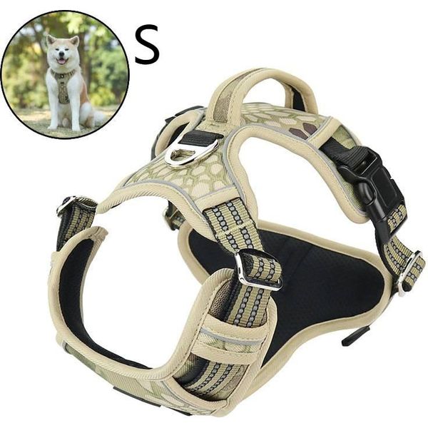 Pettorina Traspirante Per Cani Di Grossa Taglia, Pettorina Anti Tirante Senza Tirante Pettorina Leggera Per Cani, S, Giallo-image