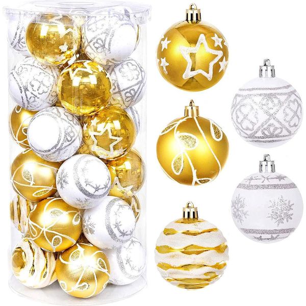 Set Di Ornamenti Natalizi, 6 Cm, 30 Pezzi, Decorazioni Natalizie Pendenti Per Alberi Di Natale, Feste-image