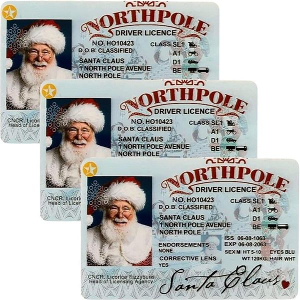 3 Pezzi Biglietto Di Babbo Natale, Biglietto, Vigilia Di Natale, Portachiavi, Regalo, Decorazione Per Albero Di Natale-image