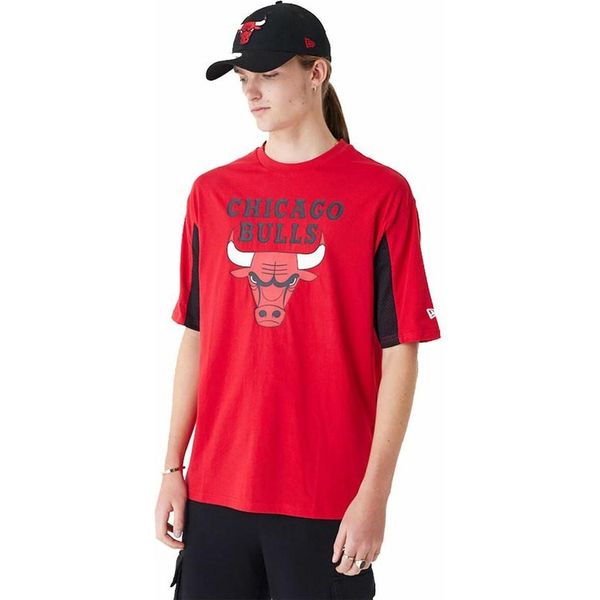 Maglietta A Maniche Corte Da Uomo New Era Nba Mesh Panel Os Tee Chibu 60435481 Red (M)-image