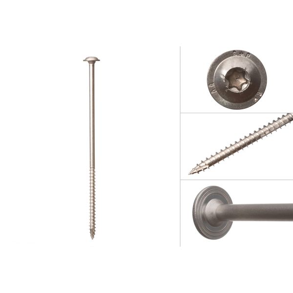 Viti A Testa Bombata A2 In Acciaio Inox 8 X 200 Mm Torx 40 - Confezione Da 50 Pezzi-image