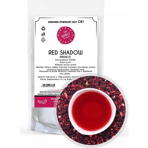 Tè Red Shadow Hibiscus - 100 G Miscela Aromatica Ai Fiori Di Ibisco-image