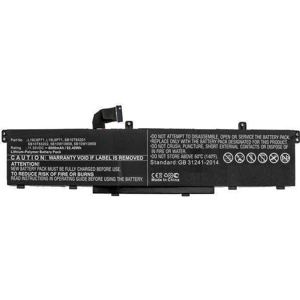 Coreparts Laptop Battery 92.40Wh Li-Polymer 11.55V 8000Mah - Batterie - 8.000 Mah (5B10W13958-CP)-image