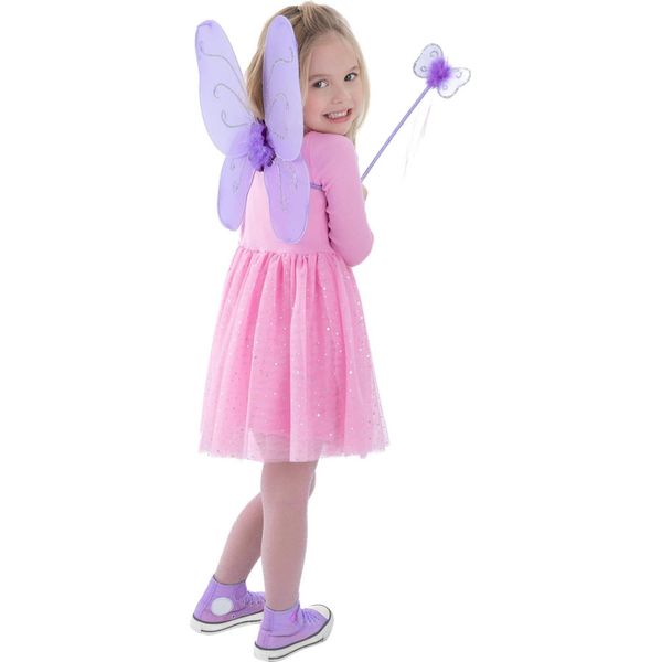Smiffys - Set Di Accessori Per Il Costume Da Farfalla Delle Ragazze SM1403 (Taglia Unica) (Viola)-image