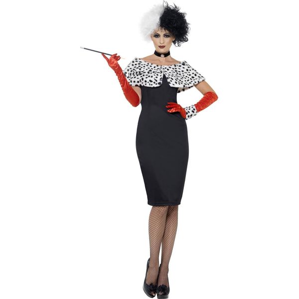 Smiffys - Costume Da "Signora Malefica"" - Donna SM2187 (Xl) (Nero/Bianco)"-image