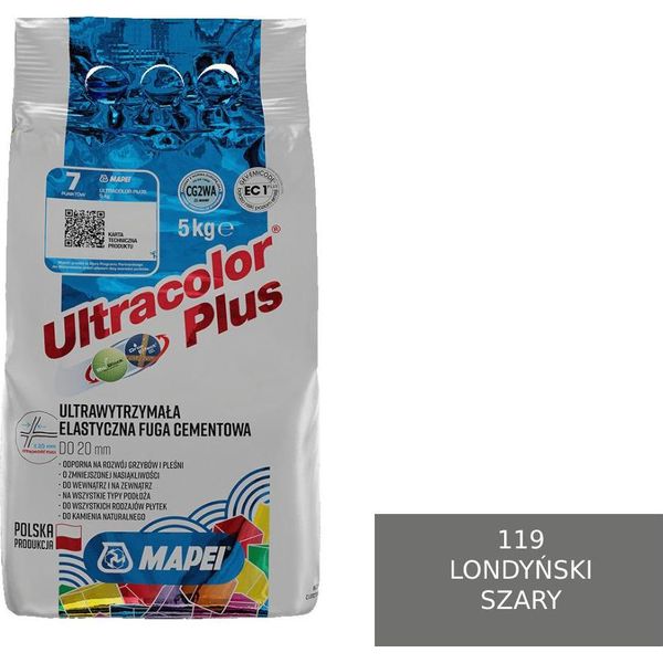 Stucco Per Fughe Flexfuge Mapei Ultracolor Plus 5 Kg Universale, 119 Grigio Londra-image