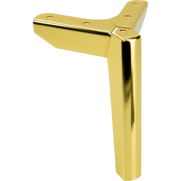 Gamba Per Mobili In Metallo In Oro-Cromo, Altezza 15 Cm Elegante Superficie Cromata Per Un Design Minimalista E Glamour, Ideale Per Mobili E Interni Moderni-image