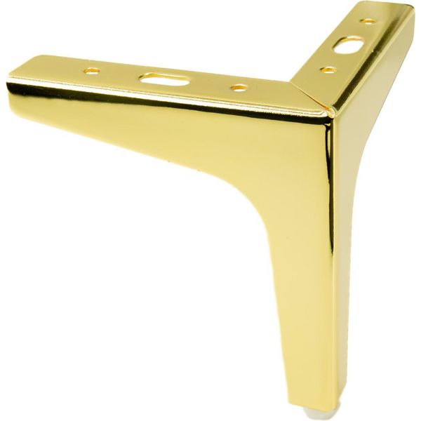 Gamba Per Mobili In Cromo Oro, 13 Cm - Design Elegante E Minimalista Per Un Arredamento Di Classe E Una Protezione Ottimale Del Pavimento.-image