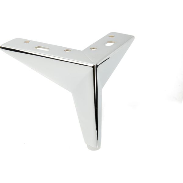 Gamba Per Mobili Star Argento Cromato, Altezza 10 Cm - Design Elegante E Resistente Per Un Arredamento Minimalista E Un'eleganza Senza Tempo.-image