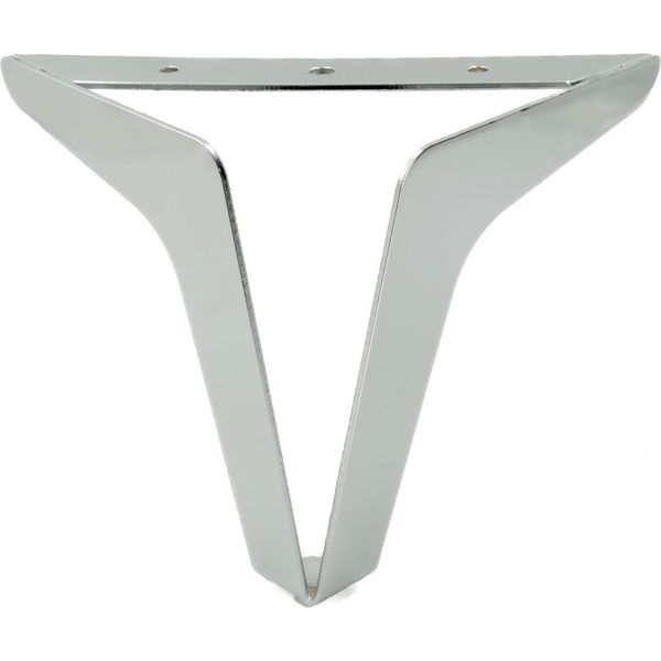 Gamba Per Mobili A Soppalco In Metallo Color Argento Cromato, Alta 15 Cm, Elegante Supporto Per Divani E Poltrone, Con Protezione Antiscivolo Per Il Pavimento.-image