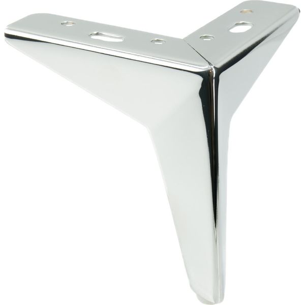Gamba Per Mobili Star In Cromo Argento, Altezza 13 Cm - Design Elegante E Minimalista Con Struttura Robusta E Protezione Del Pavimento. Ideale Per Arredi Moderni.-image