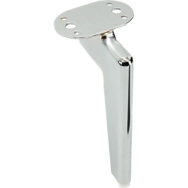 Gamba Per Mobili Da Soppalco In Metallo Cromato Argento, Altezza 15 Cm, Con Base In Plastica Antiscivolo - Accento Di Design Elegante E Minimalista Per La Vostra Casa.-image