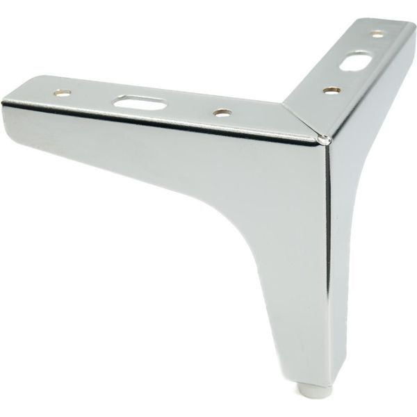 Gamba Per Mobili In Cromo Lucido, Altezza 10 Cm - Chiusura Metallica Elegante E Minimalista Per Il Vostro Spazio Abitativo.-image