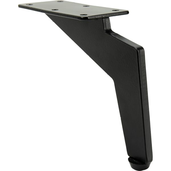 Gamba Per Mobili Loft In Metallo Con Finitura Nera Opaca, Altezza 12 Cm, 1 Pezzo, Resistente E Ideale Per Interni Industriali.-image