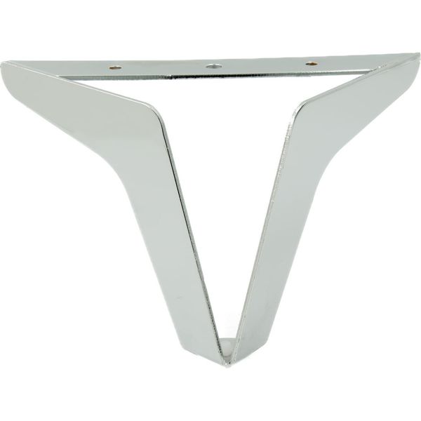 Gamba Per Mobili Loft Argento 13 Cm Cromo, Eleganti Piedini In Metallo Con Base Antiscivolo, Design Di Alta Qualità Per Un Arredamento Personalizzato-image