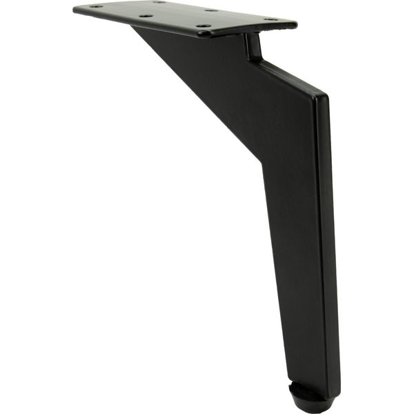 Gambe Per Mobili Industriali In Metallo Nero Opaco, Alte 15 Cm, In Stile Loft, Con Pattini In Plastica Per Proteggere Il Pavimento, Ideali Per Spazi Abitativi Moderni.-image