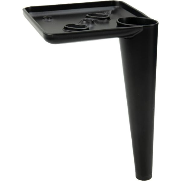 Gamba Per Mobili Stiletto Nero Opaco 15 Cm, Eleganti Gambe In Metallo Per Mobili Imbottiti, Ideali Per Divani, Poltrone, Mobili Tv E Cassettiere, Con Base Antiscivolo.-image