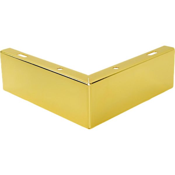 Gamba D'angolo In Cromo Color Oro, Altezza 5,5 Cm - Eleganti Gambe Per Mobili Con Finitura Metallica Di Alta Qualità, Ideali Per Mobili Da Salotto Eleganti E Design Minimalisti.-image