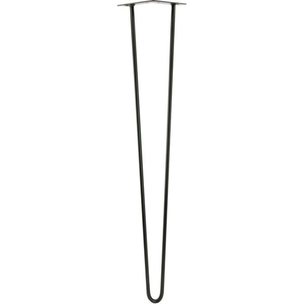 Gamba Per Mobili A Forcella, Altezza 71 Cm, 2 Aste, Nero Opaco - Ideale Per Mobili Moderni In Stile Industriale E Scandinavo-image