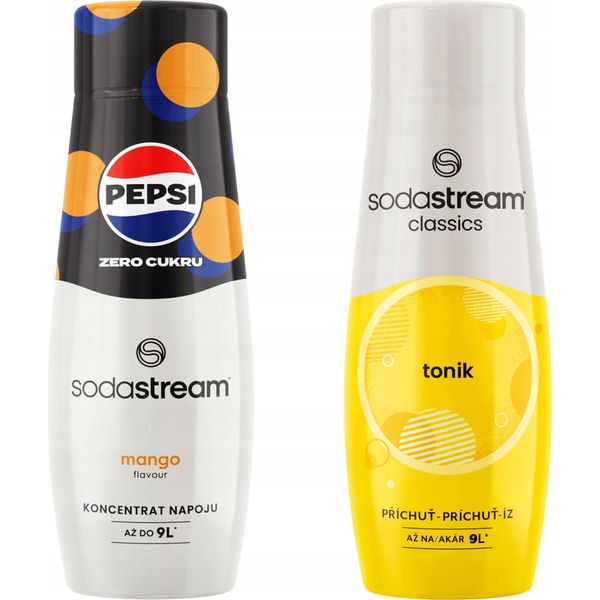 Set Di 2 Concentrati E Sciroppi Per Acqua. Sodastream Pepsi Max Mango + Tonic-image
