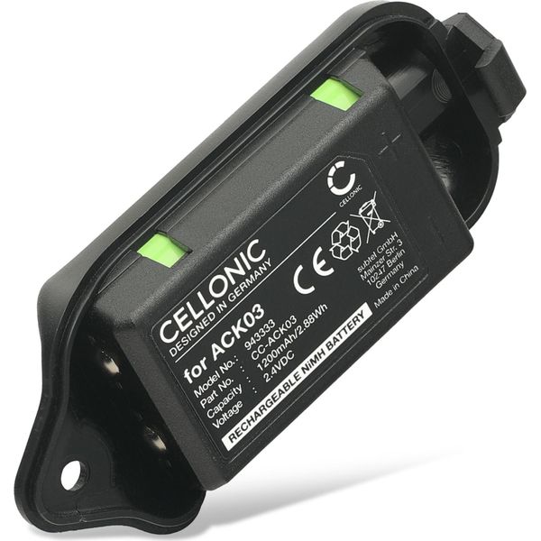 Cellonic, Batteria Compatibile Con 3M Peltor Litecom,Ack03 Per Cuffie (1200Mah, 2.4V) 1X Batteria Di Ricambio ACK03-image