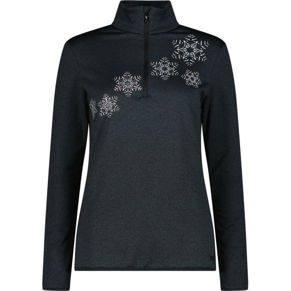 Cmp Maglia Da Sci Softech Da Donna Con Mezza Zip E Funzione Dry Nero 36-image