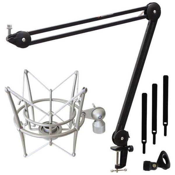 Asta A Braccio Articolato Keepdrum MS138 Con Spider Microfonico MS089SV-image