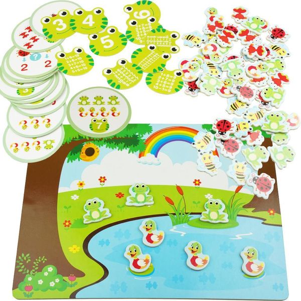Puzzle In Legno Colorato Con Puzzle Magnetico-image