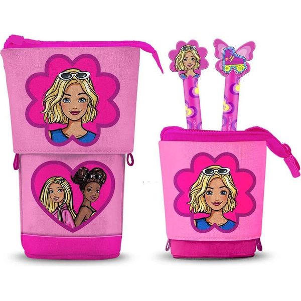 Astuccio Per Matite Barbie Pop Up Con 2 Penne Gel Cancellabili-image