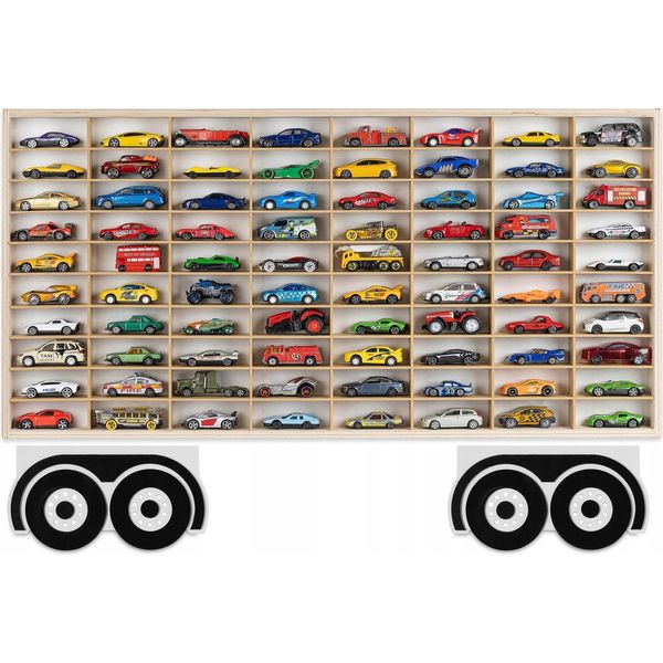 Scaffale Per Camion Con Molle, 80 Scomparti, Legno, Rimorchio Hot Wheels-image
