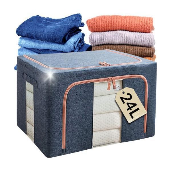 Borsa Contenitore Organizzatore Per Biancheria Da Letto, Vestiti, Coperte E Trapunte 40X30X20 24L-image