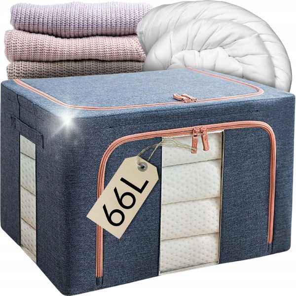 Organizzatore-Copertina Contenitore Per Biancheria Da Letto, Vestiti, Piumoni, Coperte 50X40X33 66L-image
