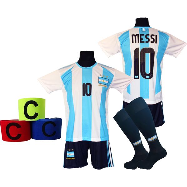 Set Calcio Messi Argentina - Taglia 146 + Fascia-image