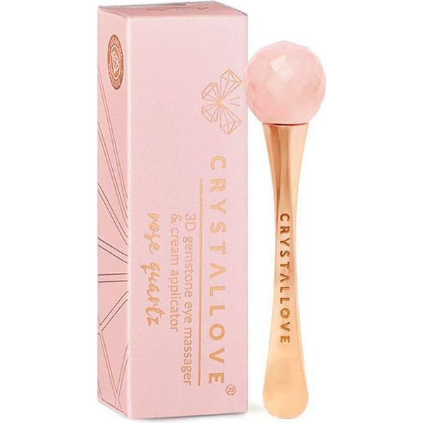 Massaggiatore Occhi 3D Crystallove E Applicatore Di Crema Al Quarzo Rosa-image