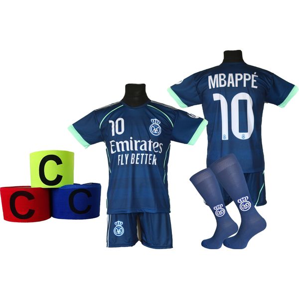 Set Da Calcio Mbappe: Maglietta, Pantaloncini, Calzini + Fascia - Taglia 134-image
