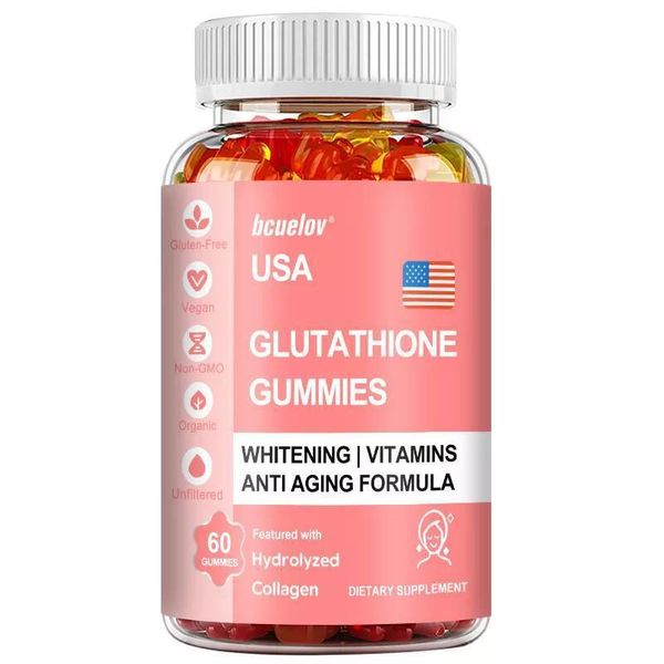 Glutatione Gummies 500Mg (60 Orsetti Gommosi) Integratore Alimentare, Anti-Invecchiamento, Sbiancamento Della Pelle, Salute Della Pelle, Pulizia, Cura Del Viso-image