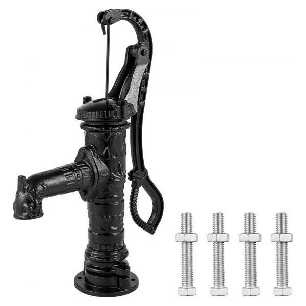 Pompa Per Acqua, Pompa A Mano, 40 X 15 X 68 Cm, Pompa Da Giardino In Ghisa, Lunghezza Uscita Acqua 22 Cm, Pompa Per Acqua Manuale, Pompa A Pressione Manuale Ha Un'ampia Gamma Di Applicazioni, Tra Cui Laghetti Familiari, Patii, Giardini-image