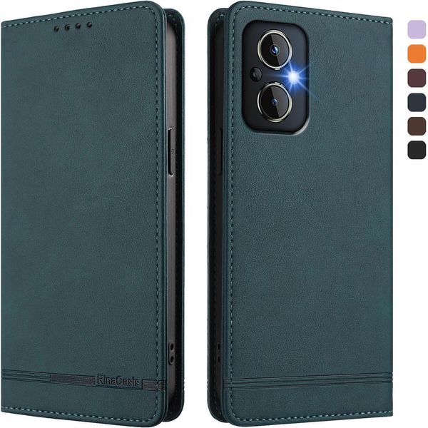 Custodia Per Oneplus Nord N20 5G, Retro Custodia Flip In Finto Cuoio Con Supporto E Slot Per Schede Verde-image