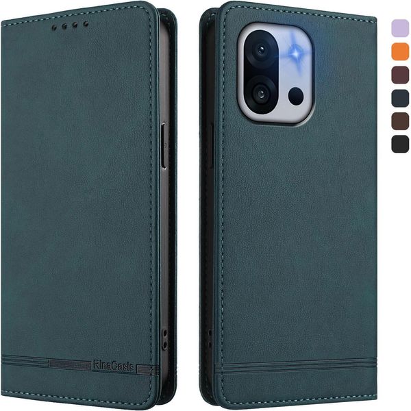 Custodia Per Oneplus 13T /Oneplus 13S, Custodia Retro In Finto Cuoio Con Supporto E Slot Per Schede Verde-image
