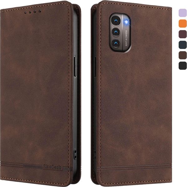 Custodia Per Nokia G21 /Nokia G11, Custodia Retro In Finto Cuoio Con Supporto E Slot Per Carte Di Credito Marrone-image