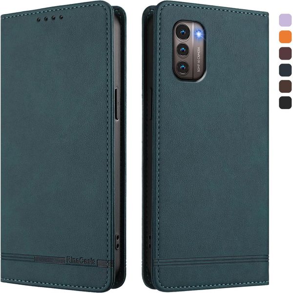 Custodia Per Nokia G21 /Nokia G11, Custodia Retro In Finto Cuoio Flip Con Supporto E Slot Per Carte Verde-image